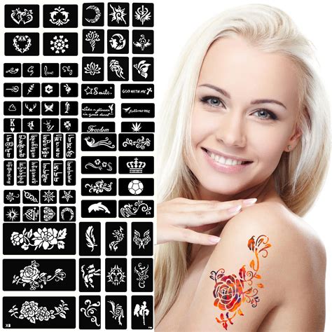 buy cuteliili tattoo stencil reusableglitter tattoo stencil  sheets