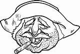 Coloring Cigar Raucht Mexikaner Zigarre Ausmalbild Lungs Ausdrucken Kostenlos sketch template