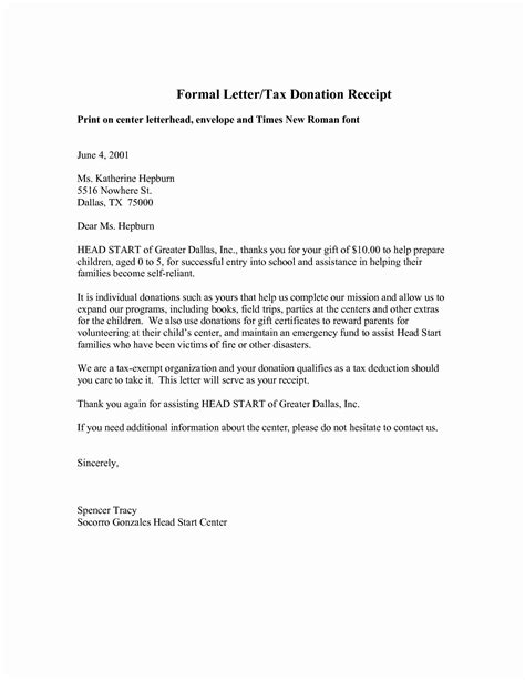 sample tax exempt letter  donations letter reference