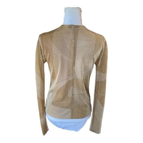 Gucci Tops Authentic Vintage 200 Gucci Gold Blouse With Cougar