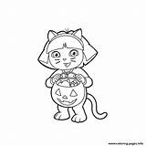 Halloween Coloring Dora Explorer Pages Printable Colouring Boots sketch template