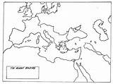 Roman Empire Map Blank Rome Ancient Byzantine Printable Europe Choose Board sketch template