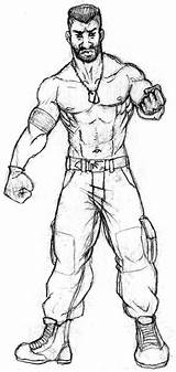 Jax Original Mortal Kombat Scale sketch template