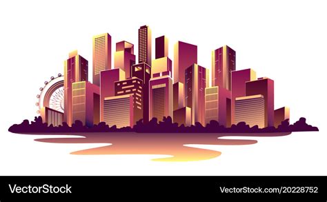 abstract glowing city royalty  vector image