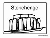 Stonehenge Coloring England Pages 136px 77kb sketch template