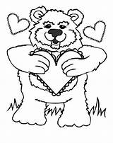 Coloring Pages Bear Emo Teddy Valentine Heart Cliparts Broken Drawing Care Library Clipart Getdrawings Getcoloringpages sketch template
