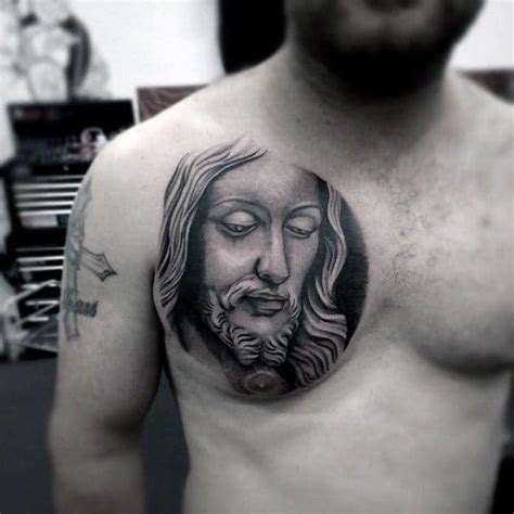 Jesus Tattoos On Chest