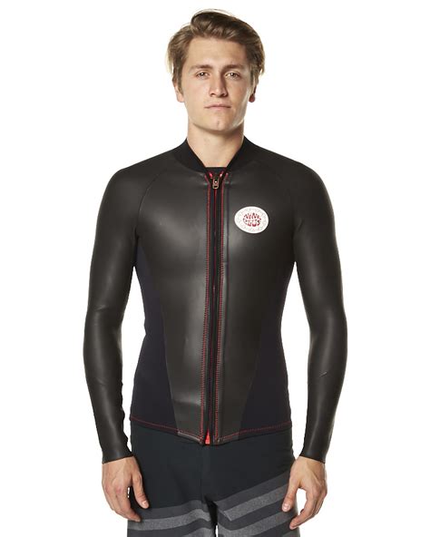 nineplus retro jacket  front zip wetsuit vest black surfstitch