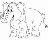 Elephant Coloring Cartoon Pages African Color Asian Drawing Printable Pdf Print Book Colouring Toddlers Small Piggie Kids Letter Getcolorings Netart sketch template