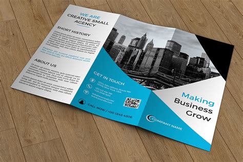 trifold business brochure  brochure templates  creative market