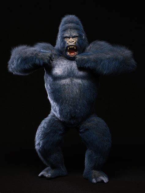 Gorilla Beating Chest Digital Art By Abilio Fernandez