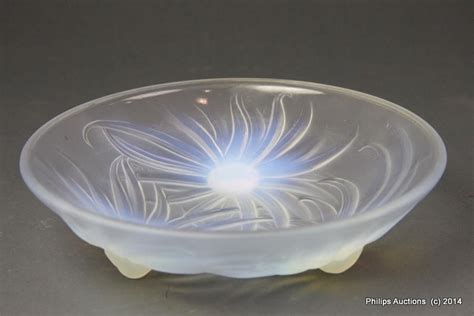 Etling Opalescent Glass Floral Dish French Glass