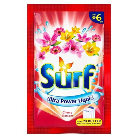 surf cherry blossom laundry liquid detergent ml sachet