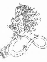Mermaid Line Drawing Paintingvalley Drawings sketch template