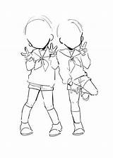 Chibi Bases Sketch Sketches Ref sketch template