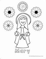Mary Crowning sketch template