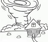 Tornado House Coloring Pages Big Storm Cartoon Printable Categories Kids sketch template