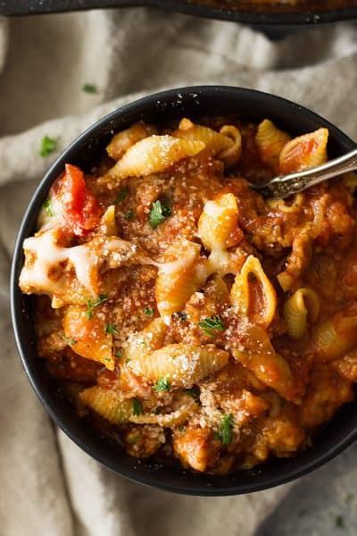 one pot italian sausage pasta countryside cravings