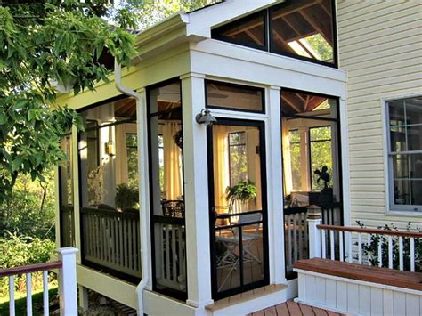 awesome screened porch love cathedral ceiling  black trim screened  porch ideas aaron
