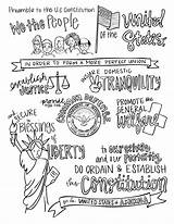 Preamble Constitution Homeschool sketch template