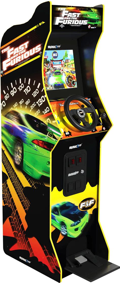 arcadeup  fast  furious deluxe arcade game black faf