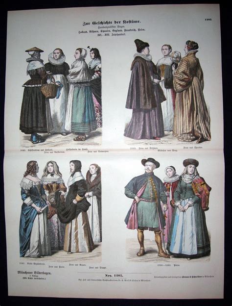 Details About 16th And 17th Century Women Dresses Holland