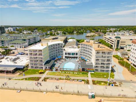 aerial drone photo  quality inn  suites oceanfront virginia beach editorial stock photo
