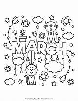 March Coloring Pages Printable Spring Kids Color Ebook Sheets Primarygames Choose Board sketch template