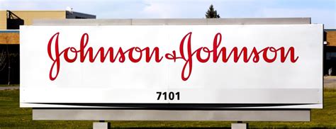 johnson johnson signage  displayed      companys
