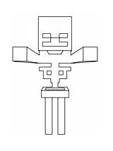 Minecraft Coloring Pages Skeleton Mobs sketch template