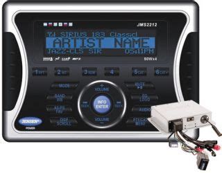 jensen msr marine stereo kit  marine housing  fm cd sirius ipod  popscreen