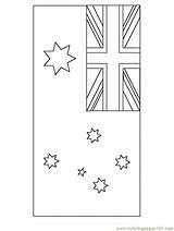 Flag Australian Printable Coloring Pages Australia Colouring Popular Click Library Clipart Cross sketch template