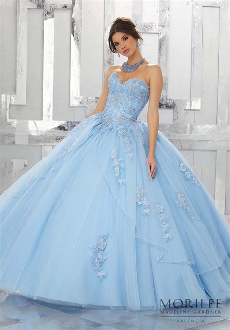 Princess Perfect This Tulle Cinderella Blue Quinceañera Ball Gown With
