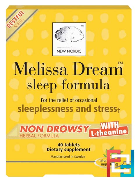 Melissa Dream Sleep Formula New Nordic Us Inc 40 Tablets