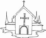 Church Coloring Pages Winter Kids Color Getdrawings Catholic Drawing Tocolor sketch template