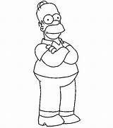 Homer Simpsons Facil Relaxed Siluetas Gpp Malvorlage Coole Caricaturas sketch template