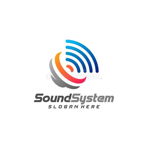 sound system logo design vector sound logo template concept design creative icon symbol stock