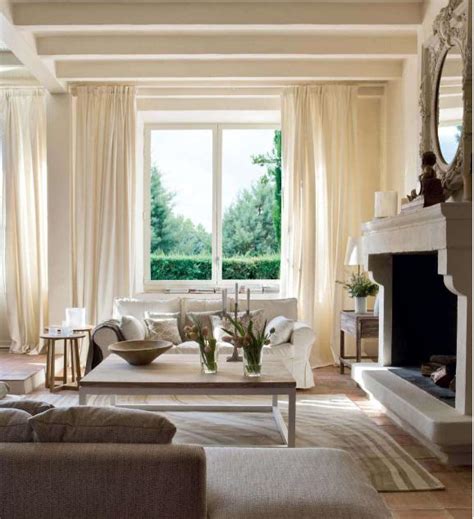 Ivory Curtains Transitional Living Room Helen Green