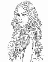 Avril Lavigne Línea sketch template