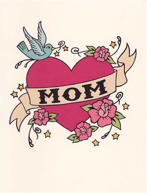 Mom Tattoo Greeting Card Sourpuss Clothing