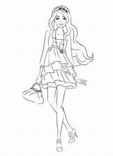 Barbie Coloring Pages Fashion Girls Mermaid sketch template