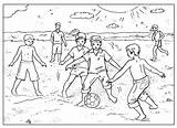 Playa Calcio Futebol Jugando Spiaggia Colorkid Boyama Familia Fútbol Futbolcu Playing Jogando Resmi Colorir Seasons Toalla Fußball Jahreszeiten Summer Roku sketch template