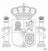 Emblem Supercoloring Espagne Spanje Armoiries sketch template