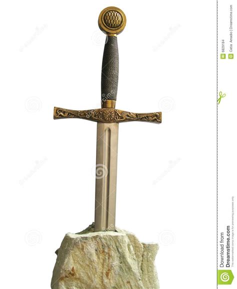 zwaard  de steen stock foto image  zwaarden wapens