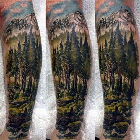 70 Watercolor Tree Tattoo Designs For Men Manly Nature Ideas
