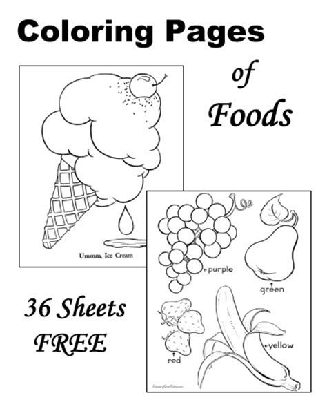 coloring sheets  food