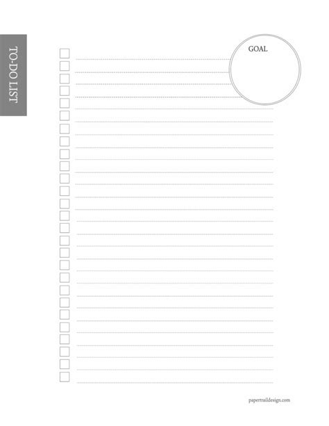 list printable template paper trail design