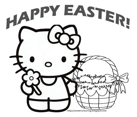 kitty easter coloring pages  kitty