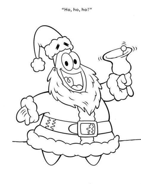 spongebob christmas coloring pages  getcoloringscom  printable