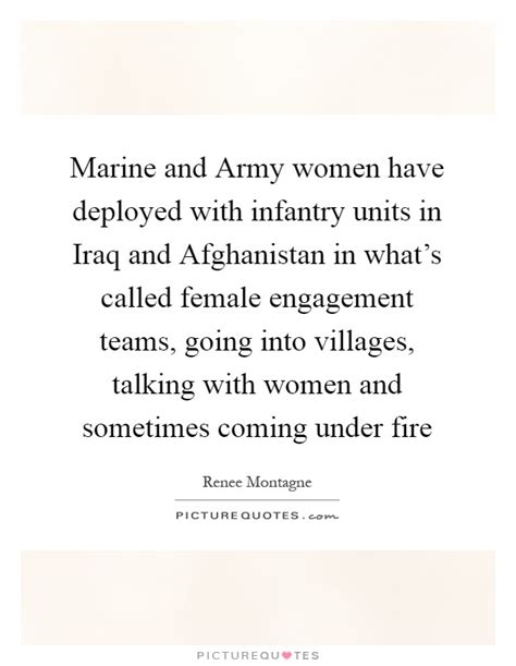 Marine And Army Women Have Deployed With Infantry Units In